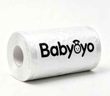 Babyoyo Disposable Roll Trash Bags, Thick Leak-Proof Plastic Garbage Bags, Multipurpose Portable Storage Waste Bags for Home Kitchen Bathroom Diaper