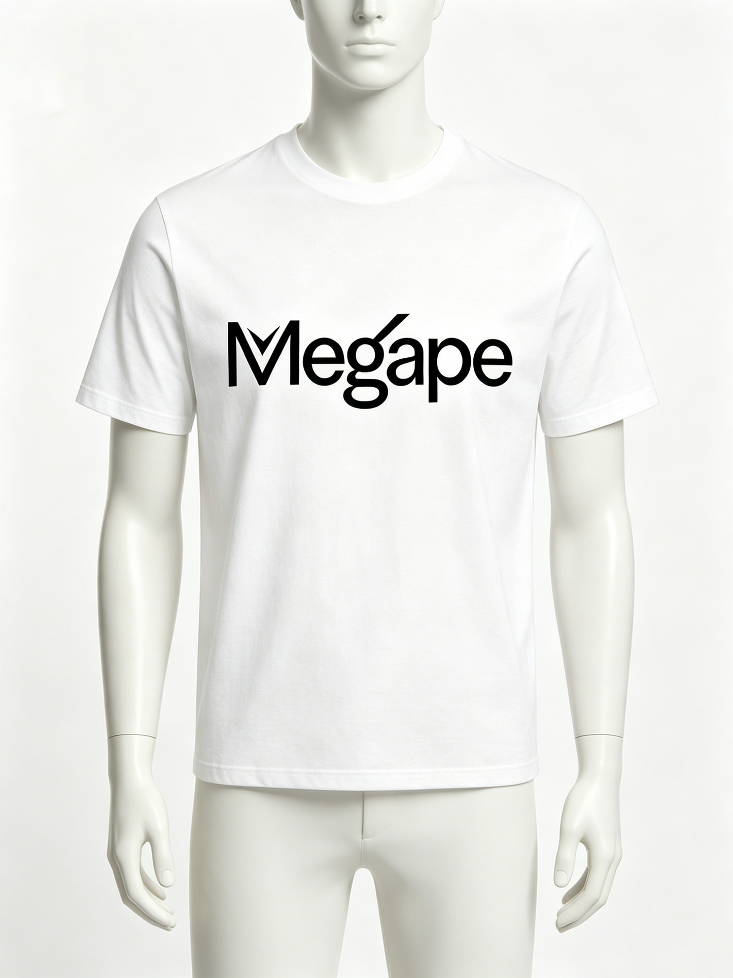 Megape Men’s Classic Crew Neck Short Sleeve T-Shirt, 100% Soft Cotton Casual Basic Tee, Minimal Letter Graphic Everyday Top for Daily Street Workout Wear