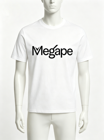 Megape Men’s Classic Crew Neck Short Sleeve T-Shirt, 100% Soft Cotton Casual Basic Tee, Minimal Letter Graphic Everyday Top for Daily Street Workout Wear
