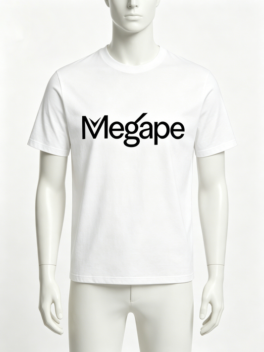 Megape Men’s Classic Crew Neck Short Sleeve T-Shirt, 100% Soft Cotton Casual Basic Tee, Minimal Letter Graphic Everyday Top for Daily Street Workout Wear
