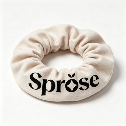 【Sprose Cream Fabric Hair Scrunchie】—— Cozy Styling Essential for Daily Hairstyle