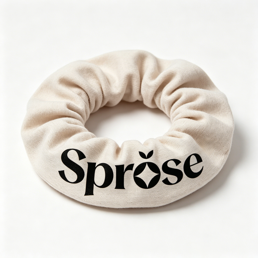 【Sprose Cream Fabric Hair Scrunchie】—— Cozy Styling Essential for Daily Hairstyle