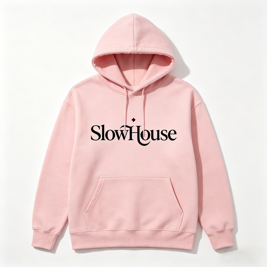 【SlowHouse Pink Hoodie】—— Cozy Comfort & Minimalist Style for Everyday