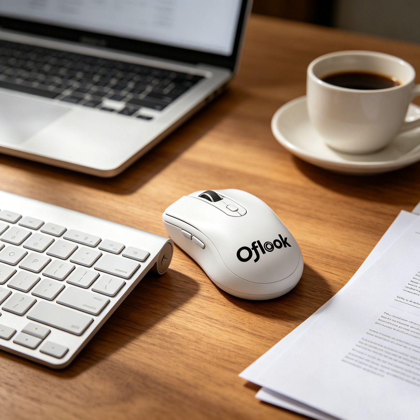 Oflook Wireless Ergonomic Computer Mouse,USB Receiver Cordless Mouse, Portable Comfort Mice for Laptop PC Office Home Work