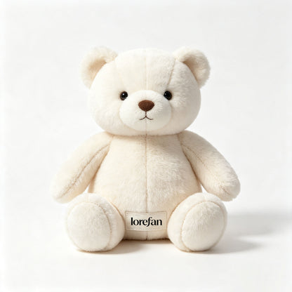 lorefan Soft White Teddy Bear Stuffed Plush Toy, Cuddly Bear Plushie for Gift & Home Decor