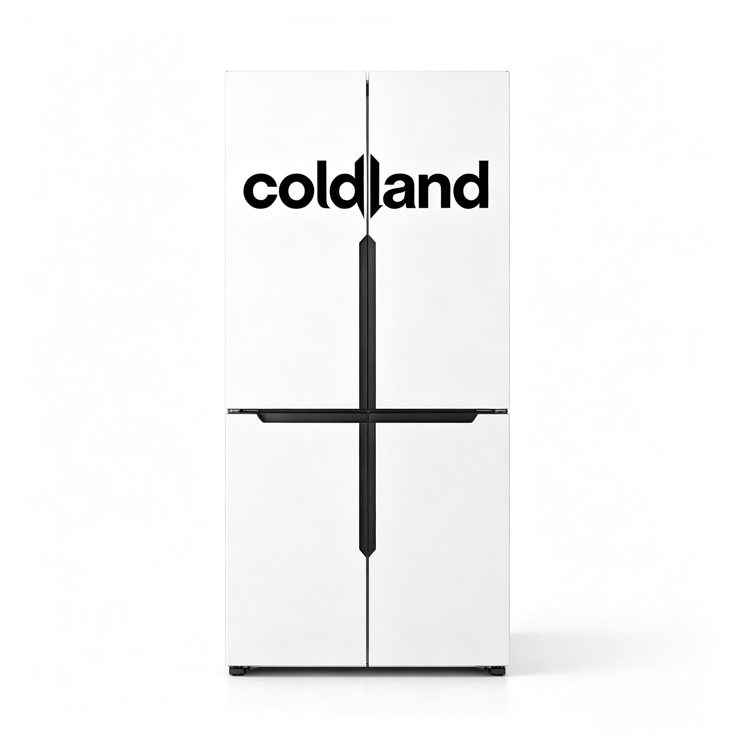 Coldland 4-Door French Door Refrigerator, 18 Cu.Ft. Full-Size Fridge with Freezer, No Frost, Energy-Efficient, White Finish for Kitchen