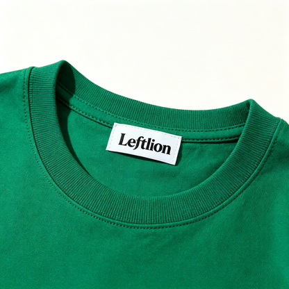 Leftlion Men's Short Sleeve Crew Neck T-Shirt, Solid Green Basic Casual Tee, Soft Breathable Cotton T Shirt for Daily Wear Outdoor Activities