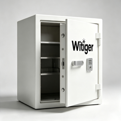 Witiger Digital Security Safe Box, Home Office Steel Safe with Electronic Keypad & Removable Shelf, Fireproof Anti-Theft Storage Cabinet for Cash Jewelry Documents
