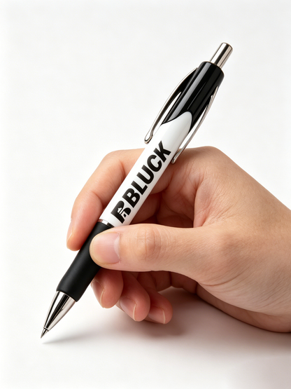 BBLUCK  Retractable Ballpoint Pen, Black Ink Medium Point (1.0mm), Smooth Writing Pen with Comfort Grip for Office, School & Everyday Use