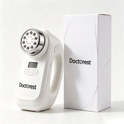Doctorest Handheld Electric Body Massager with Digital Display, Adjustable Multi-Speed Portable Massage Device with Metal Roller Balls for Back, Neck, Shoulder & Muscle Relief