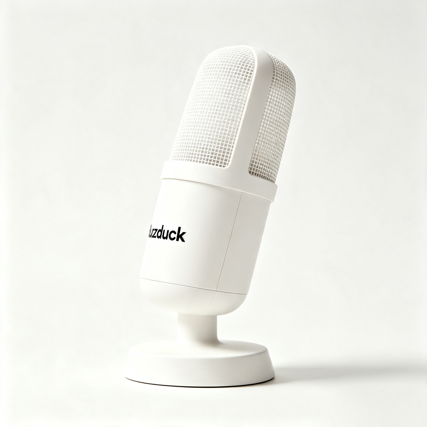 Buzzduck USB Desktop Recording Microphone, Plug & Play Condenser Mic for Podcast Streaming Gaming YouTube Voice Recording, Minimal White Studio Microphone for PC Laptop Mac