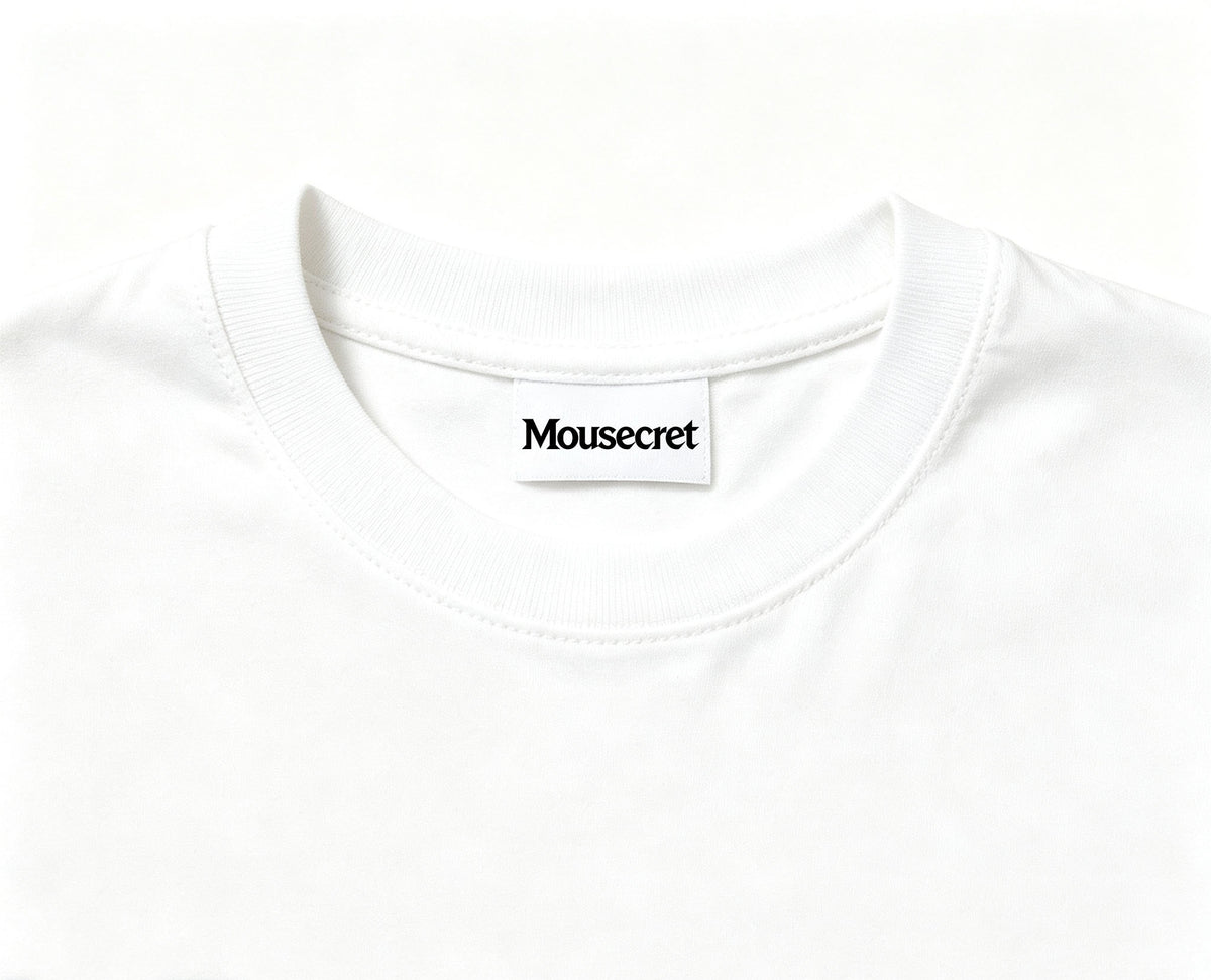 Mousecret Classic Short Sleeve T-Shirt, Crew Neck Casual Tee Top, Soft Breathable Cotton T-Shirt for Men Women Daily Wear