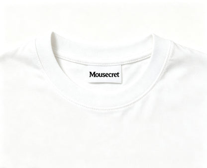 Mousecret Classic Short Sleeve T-Shirt, Crew Neck Casual Tee Top, Soft Breathable Cotton T-Shirt for Men Women Daily Wear