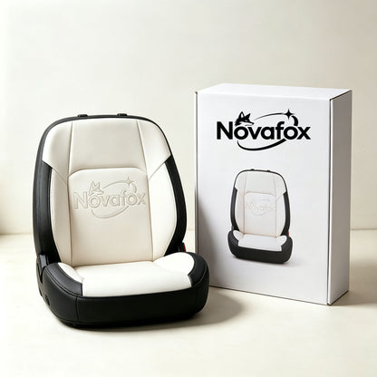 Novafox Car Seat Cushion, Premium Faux‑Leather Vehicle Seat Cover, Comfort Breathable Seat Protector, Universal Fit for Most Sedan, SUV, Truck, Interior Decoration for Auto
