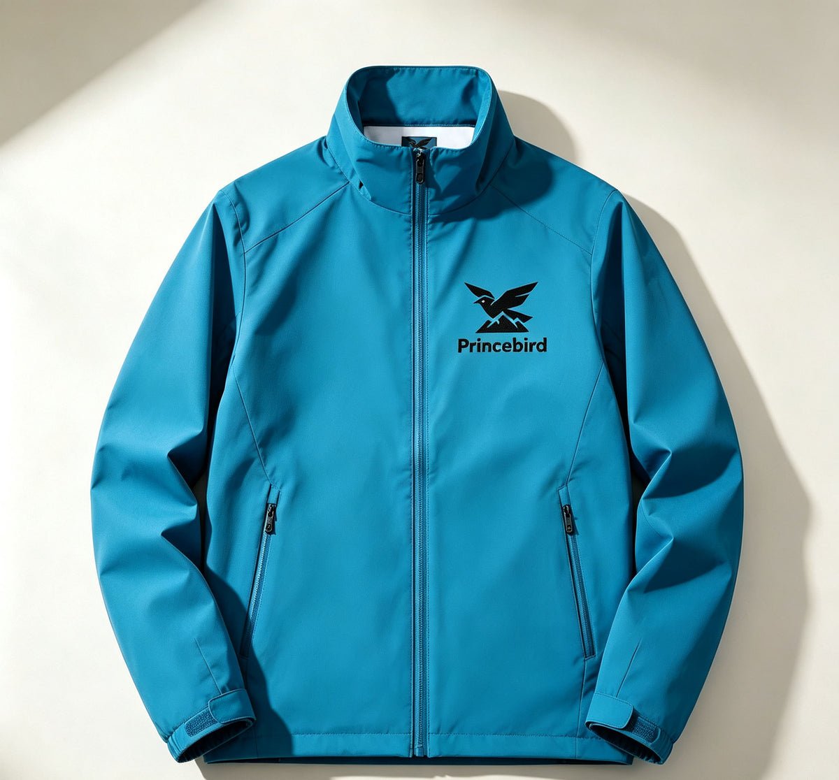Princebird Stand‑Up Collar Softshell Anorak Jacket, Water Resistant Windproof Lightweight Outdoor Casual Zip‑Up Coat for Hiking Travelling Daily Wear