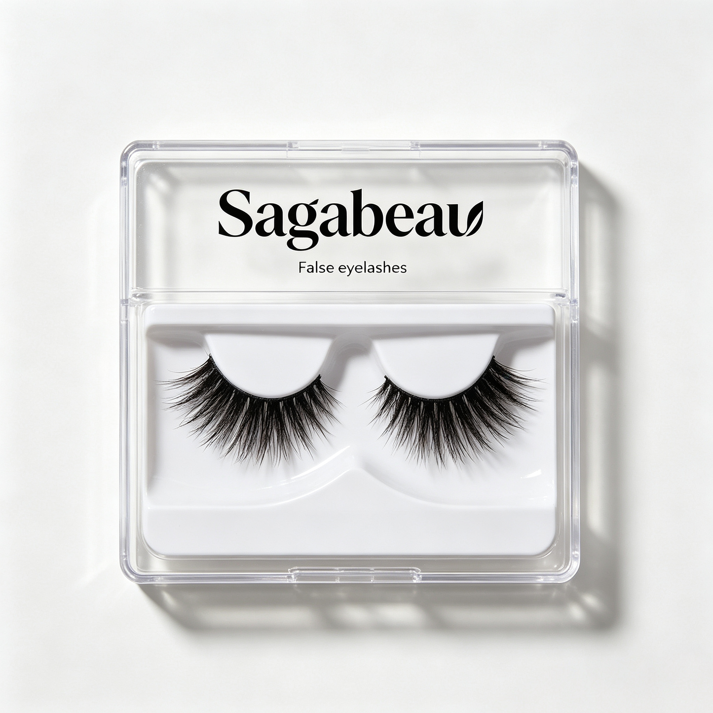 Sagabeau Wispy Fluffy False Eyelashes, Natural Volume Cat Eye Fake Lashes, Lightweight Reusable Strip Eyelashes, Soft Comfort Eye Lashes for Daily Makeup & Party Look