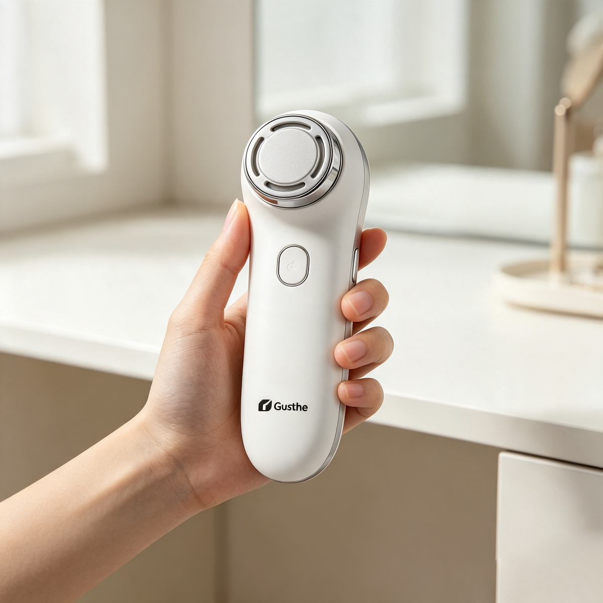 Gusthe Facial Skin‑Care Machine, Handheld Portable Anti‑Aging Face Massager for Firming, Lifting and Boosting Serum Absorption
