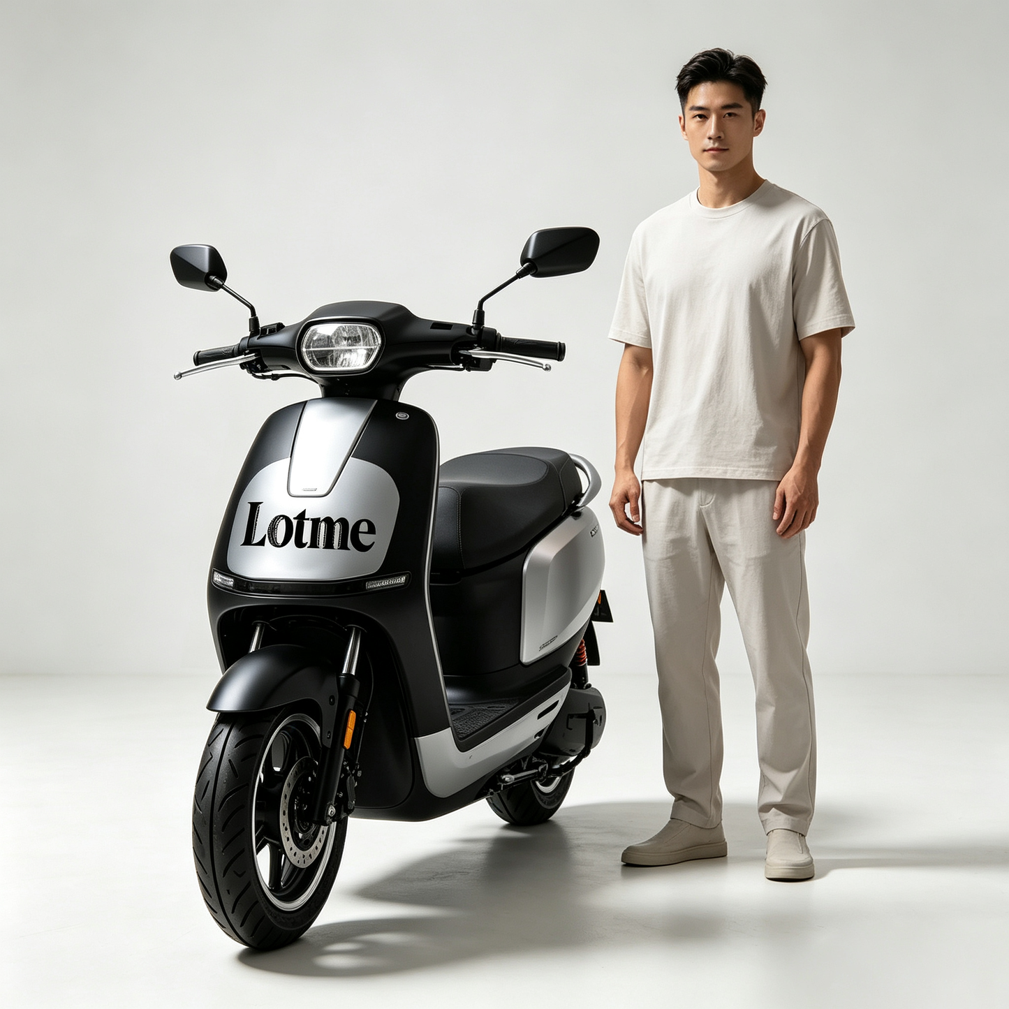 Lotme Classic Electric Scooter Moped, Eco-Friendly Energy-Saving Commuter E-Bike, Comfort Seat Urban Short Trip Electric Motorcycle, Stable Shock Absorption Design for Daily City Travel, Lightweight Low-Consumption Electric Motorbike