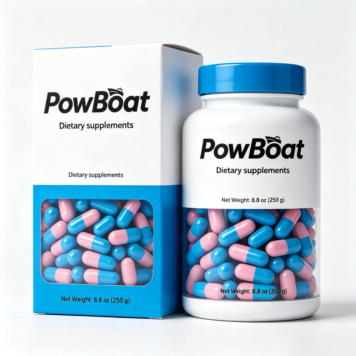 PowBoat Dietary Supplement Capsules, Natural Wellness Support Supplement for Daily Health, Premium Oral Capsules
