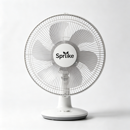 Sprlike Table Electric Fan, 6 Blades Quiet Adjustable Desk Fan, 3 Speed Control Tiltable Personal Cooling Fan for Bedroom Office Dorm Home