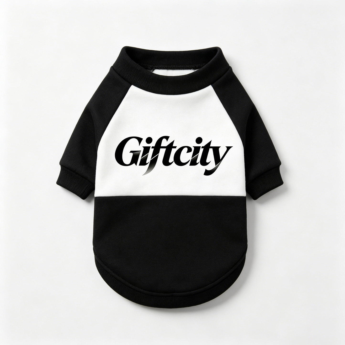 Giftcity Dog Sweatshirt - Soft Cotton Pullover Pet Clothes, Warm Cozy Dog Outfit for Small Dogs, Black & White Stylish Dog Shirt for Fall/Winter