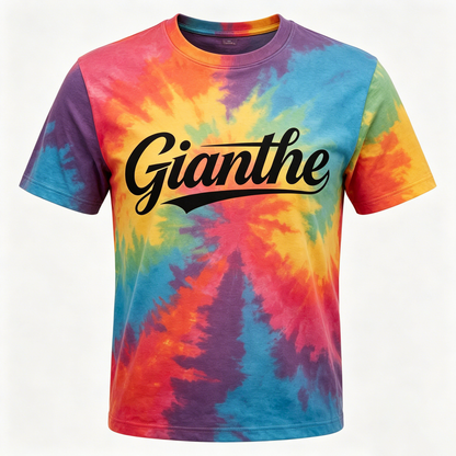 【Gianthe Rainbow Tie-Dye T-Shirt】—— Bold Retro Style & Everyday Comfort