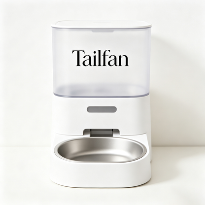 Tailfan Automatic Pet Feeder, Gravity Dry Food Dispenser with Stainless Steel Bowl, Large Capacity Pet Food Feeding Station for Cat Small Dog