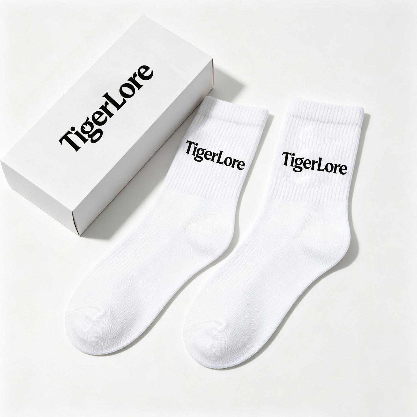 TigerLore Classic Ribbed Mid Calf Crew Socks, Soft Breathable Daily Casual Socks 4 Pairs Pack