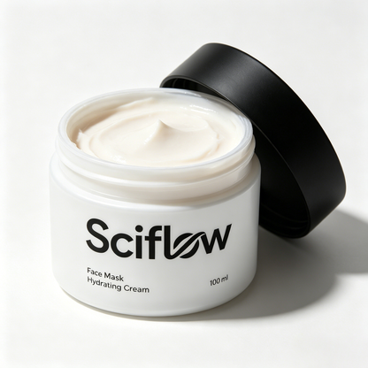 Sciflow Hydrating Facial Cream Mask, Dual-Use Overnight Sleeping Mask & Quick Hydration Mask, Deep Moisturizing Barrier Repair Cream Mask for Dry Sensitive Dull Skin