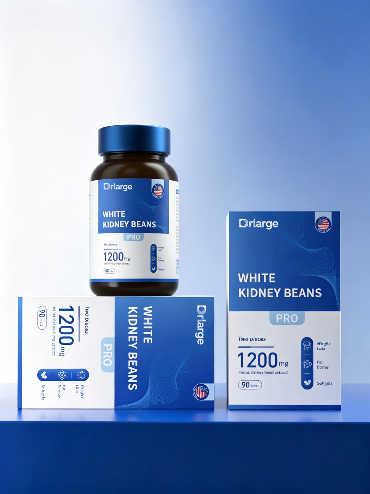 Drlarge White Kidney Bean Extract Softgels, Dietary Supplements for Adults, 1200mg Per 2 Serving, Nutritional Support Softgels, 90 Counts