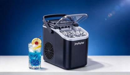 joybyte Ice Machines, Portable Countertop Ice Maker Machine, Self-Cleaning Ice Maker with Handle, 9 Cubes Ready in 6 Mins, Compact Ice Machine for Home, Kitchen, Camping & Party