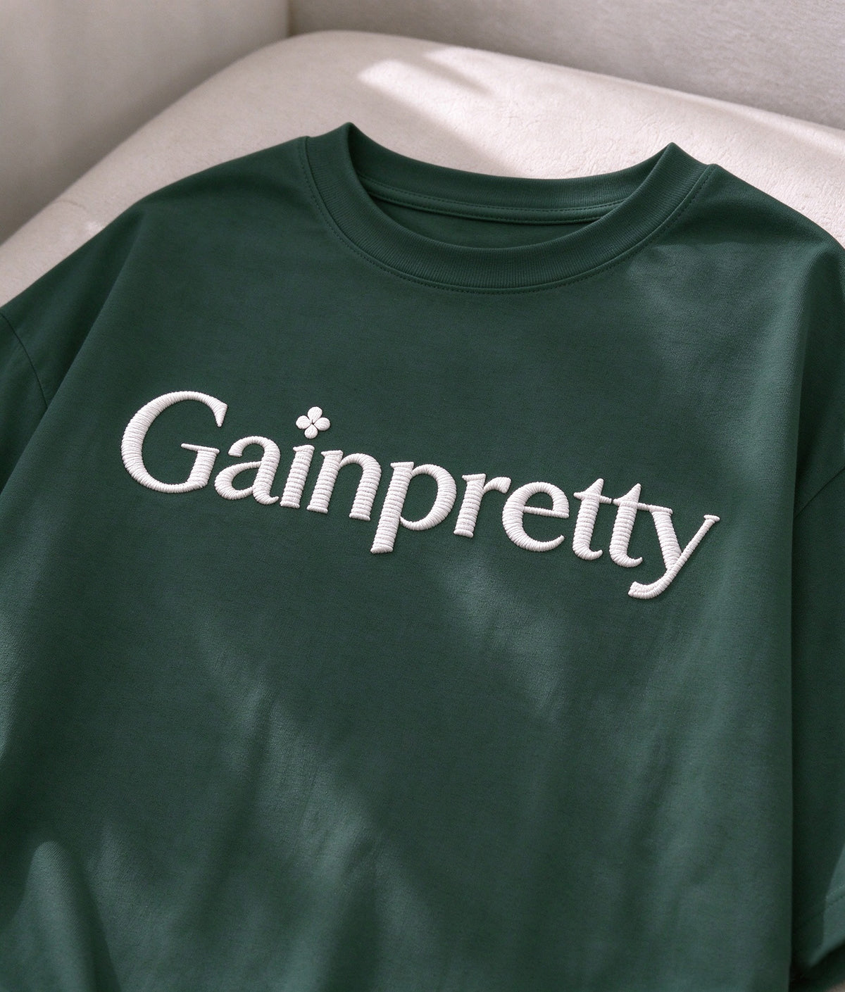 Gainpretty Crew Neck Short Sleeve T-Shirt, Casual Loose Fit Solid Color Tee for Women Daily Wear Street Outfit
