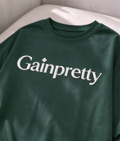Gainpretty Crew Neck Short Sleeve T-Shirt, Casual Loose Fit Solid Color Tee for Women Daily Wear Street Outfit