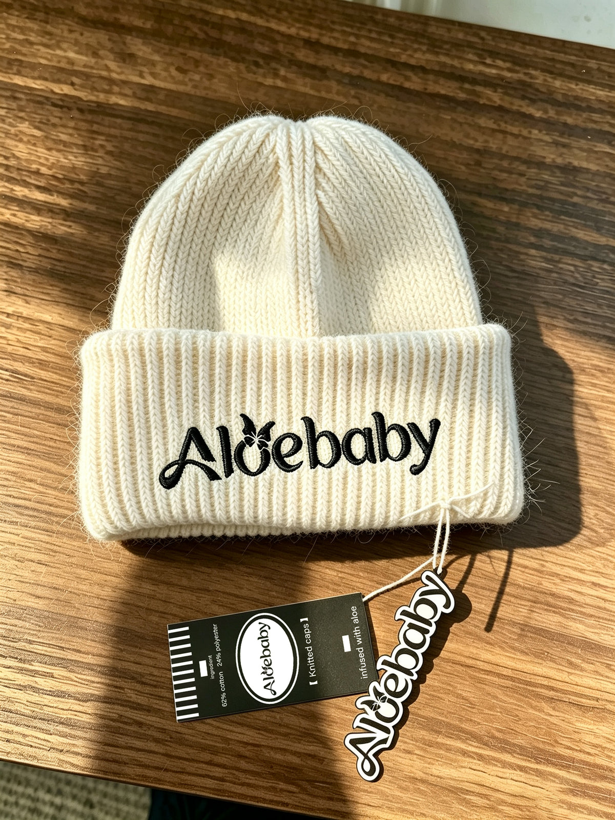 Alobaby Knitted Caps, Aloe Infused Soft Ribbed Beanie Hat, Warm Stretchy Knit Winter Hat, Gentle on Skin, Unisex Cuffed Skull Cap for Daily Outdoor Wear
