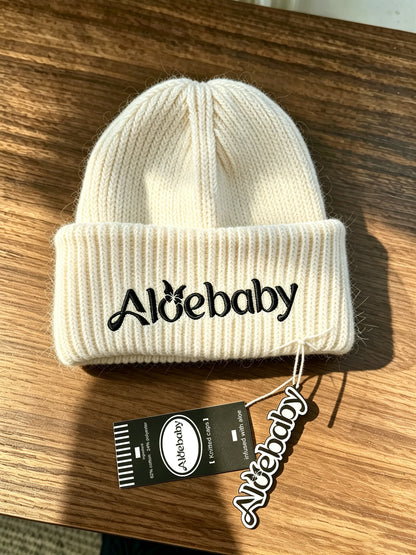 Alobaby Knitted Caps, Aloe Infused Soft Ribbed Beanie Hat, Warm Stretchy Knit Winter Hat, Gentle on Skin, Unisex Cuffed Skull Cap for Daily Outdoor Wear