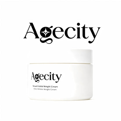 Agecity Night Repair Face Cream, Hydrating Anti-Aging Night Cream for Wrinkles & Fine Lines, Brightening & Barrier Repair, Suitable for Sensitive Skin