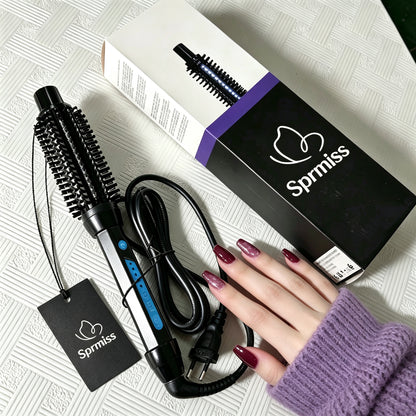 Sprmiss Electric hair rollers, Ceramic Heated Round Hair Curler Brush for Natural‑Looking Curls & Volume