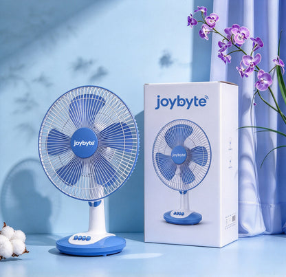 joybyte Electric Fans, Small Table Fan with 3 Speed Settings, Quiet Desk Fan with 90° Oscillation, Personal Cooling Fan for Bedroom, Home, Office & Dorm
