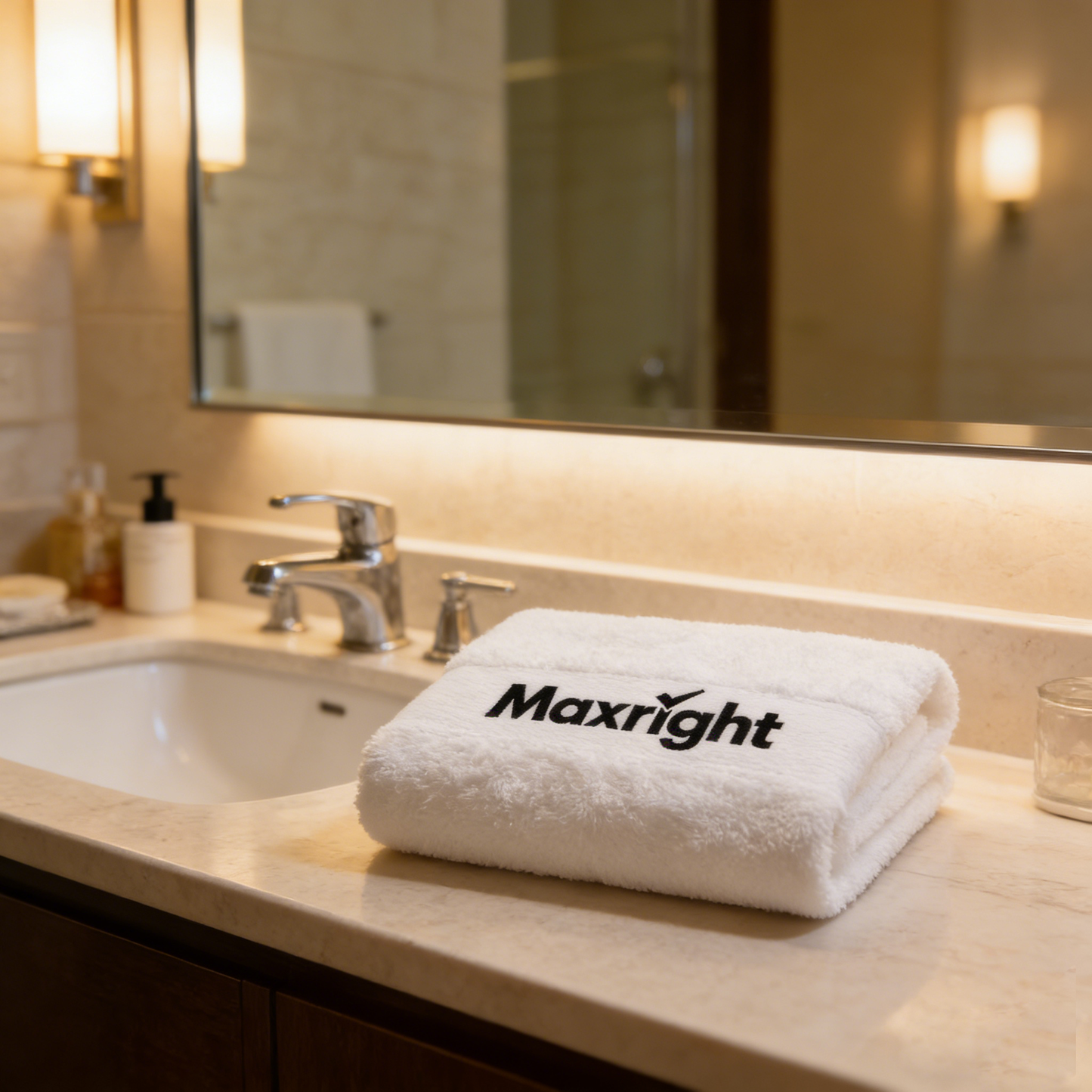 【Maxright Premium Cotton Bath Towel】—— Your Daily Luxury of Softness & Cleanliness