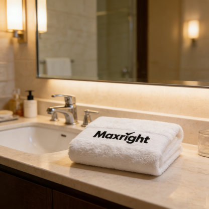【Maxright Premium Cotton Bath Towel】—— Your Daily Luxury of Softness & Cleanliness