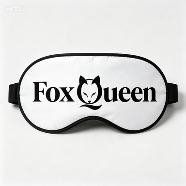 FoxQueen Silk Sleep Blindfolds Worn Over The Eyes, Adjustable Soft Light Blocking Eye Mask, Comfortable Printed Eye Cover for Travel Nap Night Sleeping with Gift Box