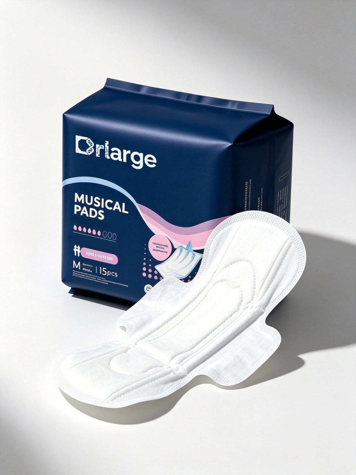 Drlarge Sanitary Towels for Women, M Size Winged Period Towels, Ultra Thin Breathable Leak Proof Soft Skin Friendly Sanitary Towels,15 Count