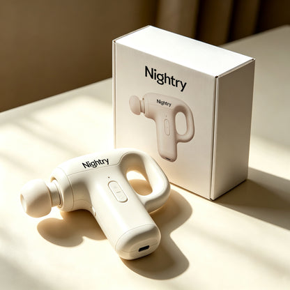 Nightry Hand‑Held Deep Tissue Massage Gun, USB‑C Rechargeable Small Muscle Massager for Gym, Office, Home Use, Premium Gift Box