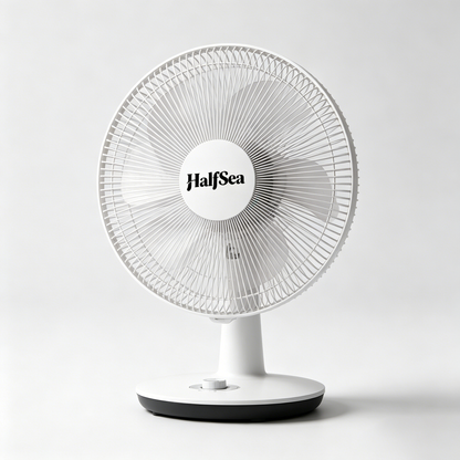 【HalfSea Desk Electric Fan】—— Your Compact, Quiet Cooling Solution for All Spaces
