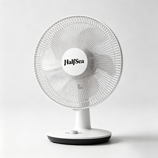【HalfSea Desk Electric Fan】—— Your Compact, Quiet Cooling Solution for All Spaces