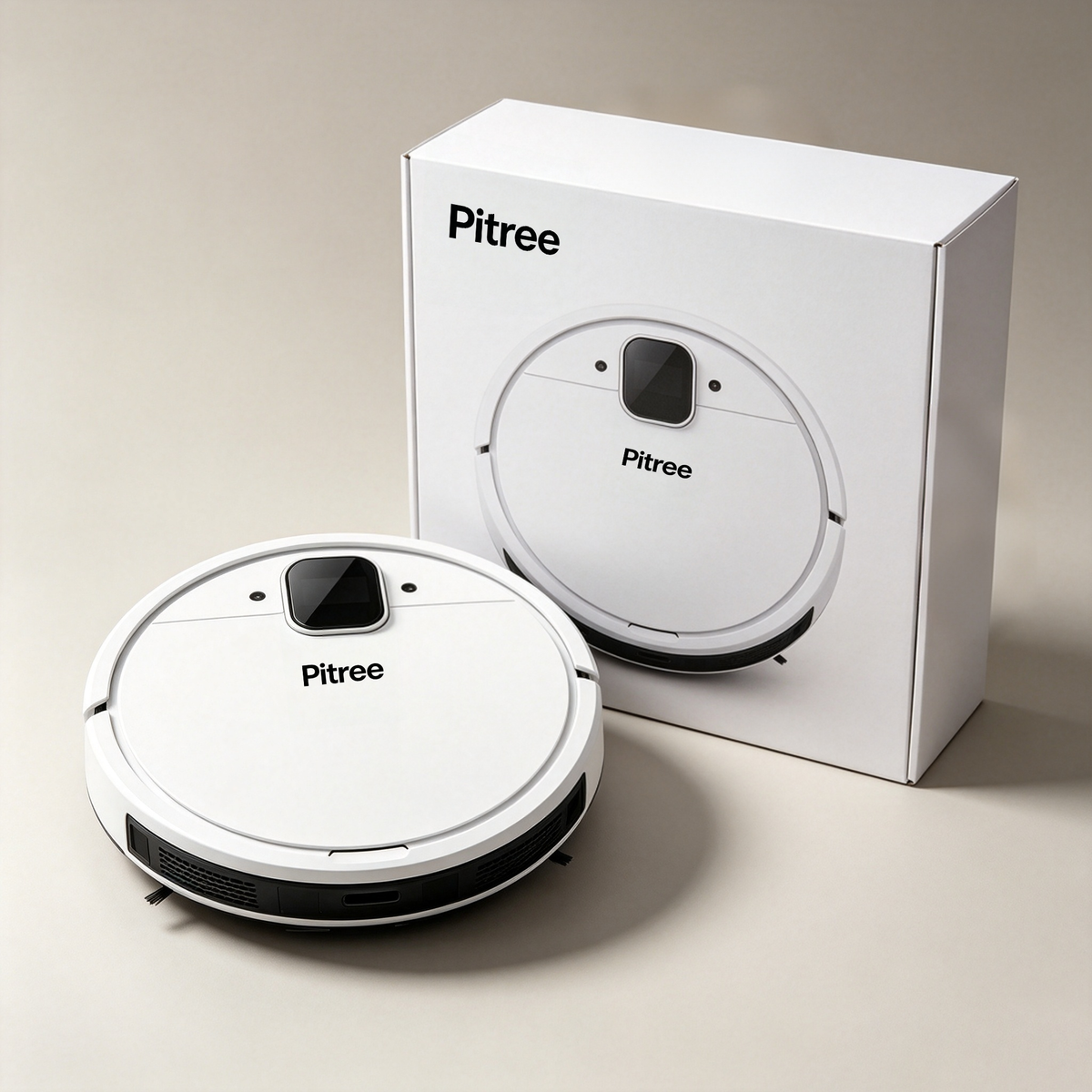 Pitree Robot Vacuum Cleaner, Strong Suction, Quiet Automatic Robotic Vacuum, Self‑Charging, Multiple Cleaning Modes for Hardwood Floor, Carpet, Pet Hair