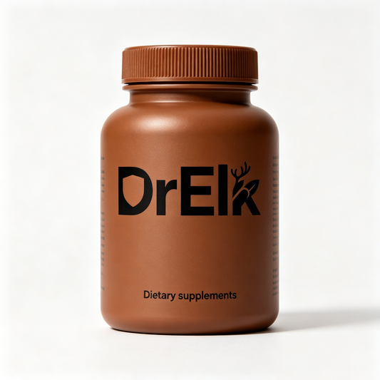 DrElk Natural Organic Herbal Dietary Supplement Capsules, Premium Energy & Immunity Support, Non-GMO, Vegan, 60 Vegetarian Capsules