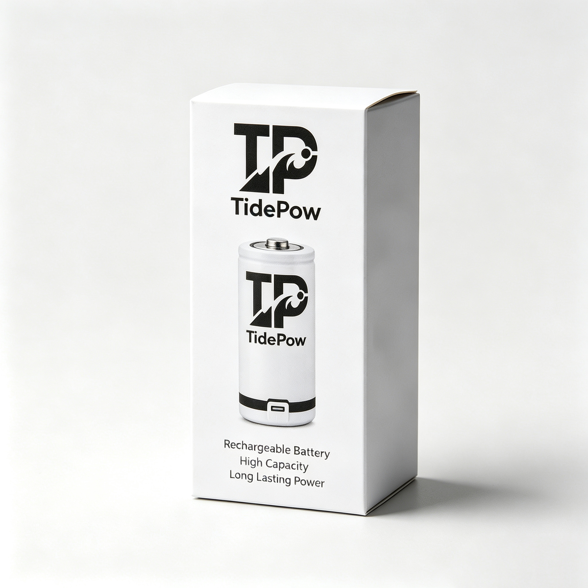 TidePow Rechargeable Batteries, High Capacity Long‑Lasting USB Chargeable Battery, 6‑Pack Multipurpose Replacement Batteries for Household & Electronic Devices