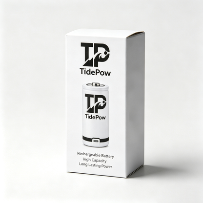 TidePow Rechargeable Batteries, High Capacity Long‑Lasting USB Chargeable Battery, 6‑Pack Multipurpose Replacement Batteries for Household & Electronic Devices