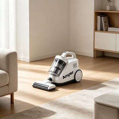 Anyor Canister Vacuum Cleaner, High Suction Bagless Vacuum, Multi-Surface Vacuum for Hardwood Floor, Carpet, Pet Hair, Portable Household Vacuum Cleaner